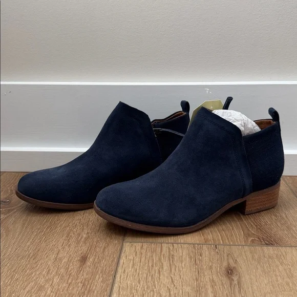 Toms Deia Navy Blue Booties - Picture 2 of 5